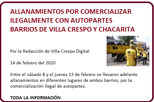 CHACARITA Y VILLA CRESPO